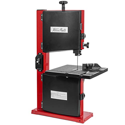 XtremepowerUS 9" inch Pro Benchtop Band Saw Stationary Adjustable Angle Woodworking 2,340FPM Bandsaw w/Dust Port, Red