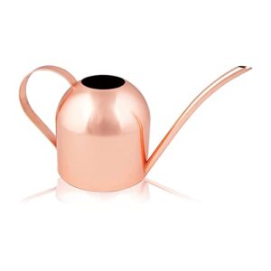 homarden 30 oz. copper watering can - metal watering can with long spout, watering can for outdoor and indoor plants - mini watering can, long spout water can, plant watering can, small watering can