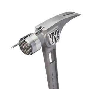 Stiletto TB3MC 15oz. Ti-Bone 3 Titanium Hammer with Milled Face, Curved Handle and New Improved Model Anti-rotational Face