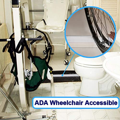 Duzzy 67 Inch Collapsible Shower Threshold Water Dam, Silicone Shower Water Stopper Barrier, Ideal for Wheelchair Accessible, Suitable for Accessibility ADA Handicap Showers Bathroom(5.6 Ft, White)