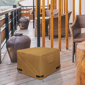 NEXCOVER Square Fire Pit Cover - Waterproof 600D Heavy Duty Cover, Premium Patio Outdoor Cover, 32”L x 32”W x 24”H, Fits for 28 inch, 30 inch, 31 inch, 32 inch Fire Pit / Table, Brown.