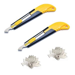 youu 2 pcs acrylic cutter and 20 pcs blade set with mini box, multi-use cutter with cutting blade