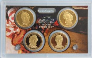 2010 s presidential dollars 4-coin proof set $1 us mint dcam - no box or coa