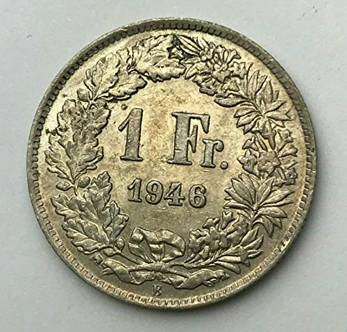 1900 -1967 One Silver Franc Coin From Switzerland, World Famous Banking Shelter. Comes With Certificate of Authenticity Circulated Graded by Seller