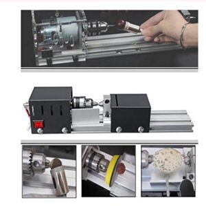 YWY Mini Lathe Machine Tool DIY Woodworking Wood lathe Milling machine Grinding Polishing Beads Drill Rotary Tool Set