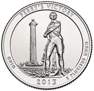 2013 p,d,s bu perry's victory and international peace memorial np quarter choice uncirculated us mint 3 coin set