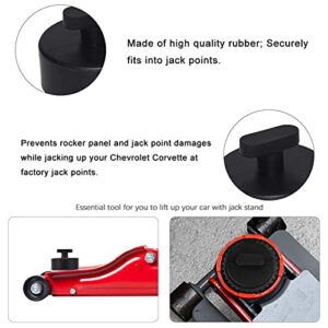 DEDC Jack Pads for Corvette - 4Pcs, Non-Slip Rubber Pucks Design to Safe Lifting of C5 C6 C7 C8 GS Models, Essential Garage Accessories for Corvette Owners