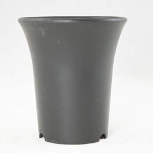 8 Mix Square/Round Black Plastic Cascade Bonsai, Succulent & Orchid Planter - 3"/3.75"