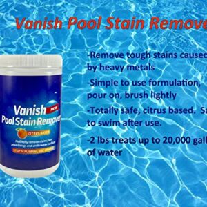 Bosh Chemical Vanish Pool & Spa Stain Remover 2 Pack (4LBS)- Natural Safe Citrus Based, Works Excellent on Vinyl, Fiberglass, and Metals, Removes Rust and Other Tough Stains