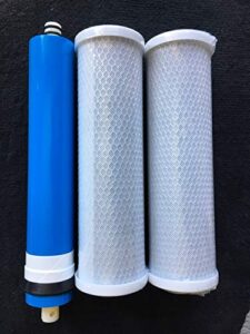 ge fx12p ge fx12m complete compatible replacement filter kit includes - membrane, pre & post carbon filters, instructions - fits ge gxrm10rbl gxrm10g ro systems by clear hydro