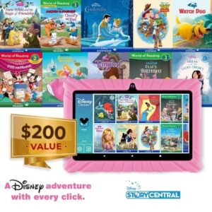 Contixo Kids Tablet - V8 32GB 7" Android Tablet for Kids, Includes 50+ Disney Storybooks & Stickers (Value $200), Kid-Proof Case, (2023 Model) - Pink