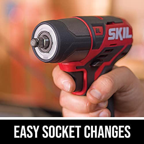 EGO POWER+ SKIL PWR CORE 12 Brushless 12V 3/8 Inch Impact Wrench, Includes 2.0Ah Lithium Battery and PWR JUMP Charger - IW5744-10