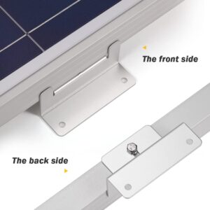 BougeRV 8 Units Solar Panel Mounting z Bracket, Supporting for RV, Roof, Boat, Off Grid, 2 Set of 4 Units