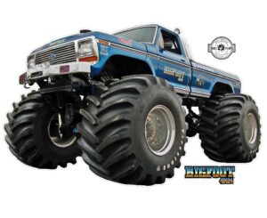 bigfoot 4x4 monster truck decal 12" tall removable reusable wall decal - official wall slaps