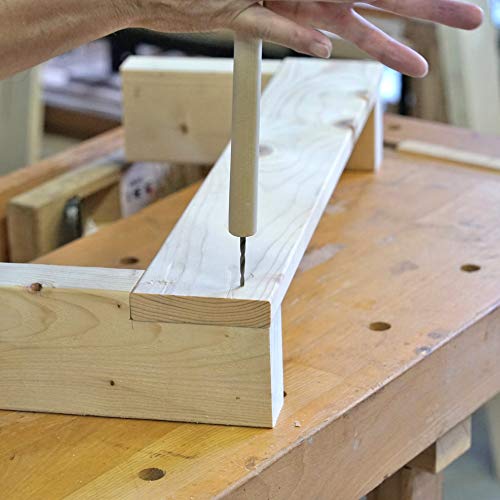 KAKURI Manual Hand Drill for Wood 1/8" Hole, Woodworking Manual Awl Tool for Pilot Hole, Japanese Gimlet Tool KIRI, Japanese Steel Screw Blade (Tapered), Made in Japan