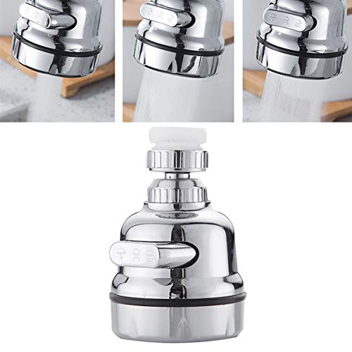 Kitchen Sink Aerator, 360-Degree Swivel Faucet Aerator, Water Saving Faucet with Gasket Faucet Replacement Part for Kitchen,Bathroom - 3 Spray Modes Adjustment