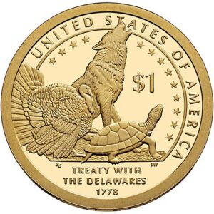 2013 d position b bu treaty with the delawares sacagawea native american dollar choice uncirculated us mint