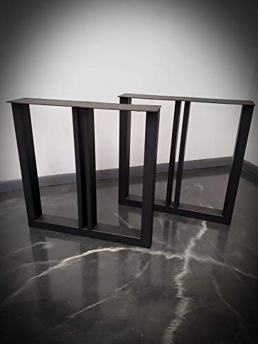 Metal Table Legs, Rectangular Columns Style - Any Size and Color