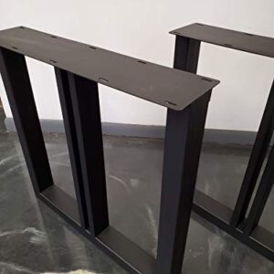 Metal Table Legs, Rectangular Columns Style - Any Size and Color