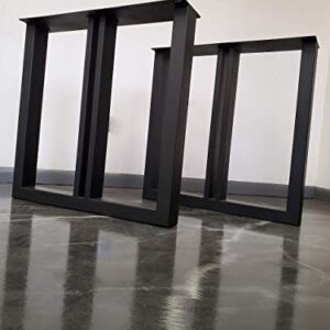 Metal Table Legs, Rectangular Columns Style - Any Size and Color