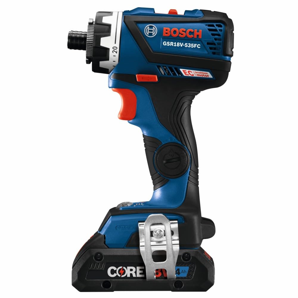 BOSCH GSR18V-535FCB15 18V Drill/Driver with 5-In-1 Flexiclick® System and (1) CORE18V® 4 Ah Advanced Power Battery