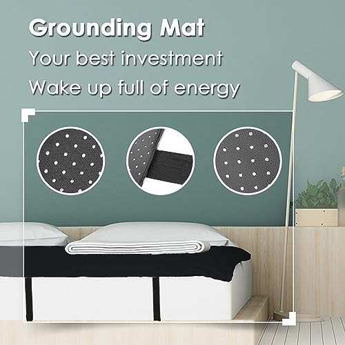 Grounding Mat, Grounding Sheet for Sleeping Improving Sleep, Grounding Mat for Reducing Stress (Full-54IN * 71IN)