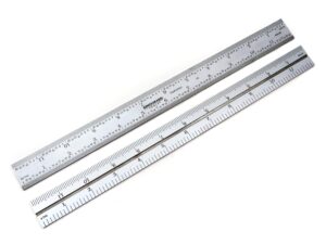 benchmark tools 466484 12 inch combination square blade ruler 4r markings 1/8, 1/16, 1/32, 1/64 stainless steel non-glare satin chrome finish compatible with starrett, mitutoyo, pec, brown and sharp