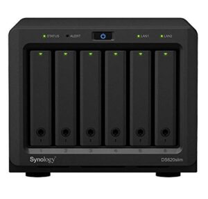 synology diskstation ds620slim iscsi nas server with intel celeron up to 2.5ghz cpu, 6gb memory, 4tb (2 x 2tb) ssd storage, dsm operating system