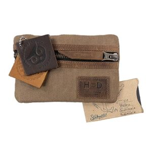 Hide & Drink, Multi-Tool Pocket Pouch, Compact Multipurpose EDC Zippered Bag, Mini Camping Tool Case, Waxed Canvas, Knife Holster, Handmade Slim Organizer (Fatigue)