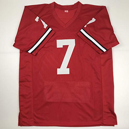 Autographed/Signed Rodney Hampton Georgia Red Stat College Football Jersey PSA/DNA COA