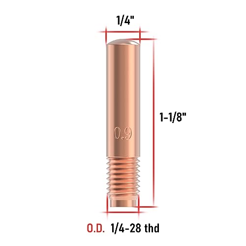 YESWELDER 25-pk MIG Welding Contact Tip 000-068 (0.035") for Miller Millermatic M-10 M-15 M-25 M-40 M-100 M-150 Hobart H-9 H-10 MIG Guns