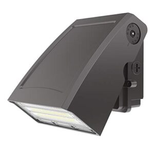 hyperlite led wall pack light 40w 5200lm, full cut-off adjustable etl approved wall pack for buildings loading bay entryways parking lot patio, 175w matel-halide replacement