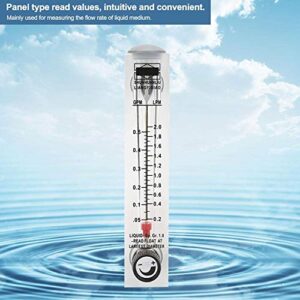 Liquid Flowmeter, 0.1-0.5GPM LZM-15T Liquid Flow Meter ZG1/4" Knob Panel Type Flowmeter Measurement Tools