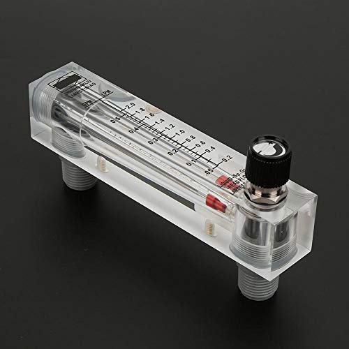 Liquid Flowmeter, 0.1-0.5GPM LZM-15T Liquid Flow Meter ZG1/4" Knob Panel Type Flowmeter Measurement Tools