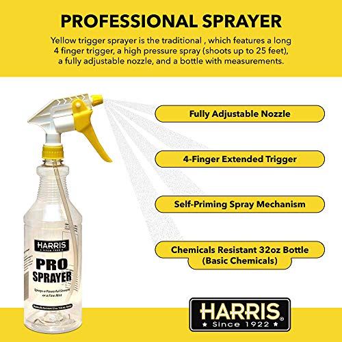 HARRIS Spray Bottle Assortment Bundle, 3-Pack with Attachable Funnel