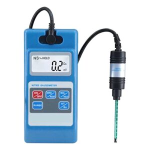 GLTL Gaussmeter Tesla Meter Surface Magnetic Field Tester with N/S Function + Metal Probe