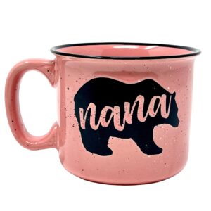 nana bear cute coffee mug - grandma gifts, mother's day, christmas, birthday (coral)