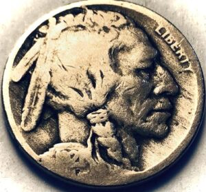 1921 s buffalo indian 5 cents nickel seller very good