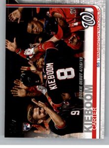 2019 topps update (series 3) #us208 carter kieboom washington nationals rc rookie official baseball trading card
