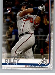 2019 topps update (series 3) #us252 austin riley atlanta braves rc rookie official baseball trading card