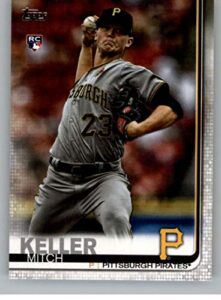2019 topps update (series 3) #us218 mitch keller rc rookie pittsburgh pirates official baseball trading card