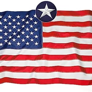 American Fags for Outside 3x5 FT -Heavy Duty USA Flag with Embroidered Stars, Sewn Stripes, and Brass Grommets, 210D Oxford Nylon and Double Edge Sewing,Brass Grommets Nylon Garden US Flag