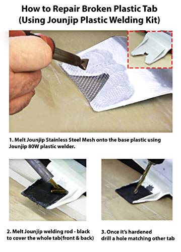 JOUNJIP Reinforcing Stainless Steel Mesh for Bumper Kayak Thermoplastic Repairs - Use with Plastic Welding Kit