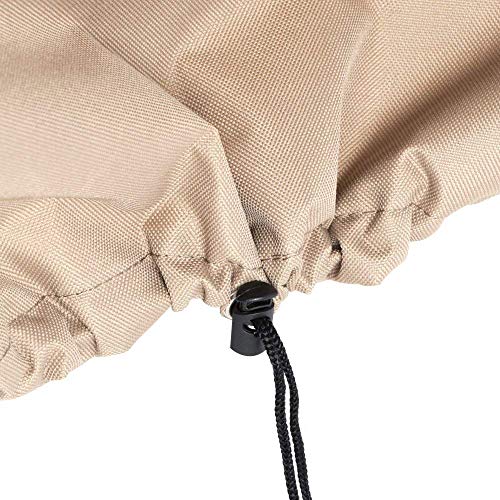 BALI OUTDOORS 28 Inch Square Patio Fire Pit Table Cover, Heavy Duty, Waterproof and Weather Resistant Oxford Fabric Cover, Brown