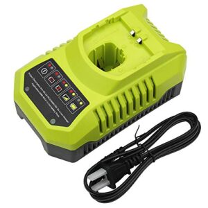 p117 dual charger replacement for ryobi 18v battery charger 12v 14.4v 18v li-ion & ni-cad ni-mh battery charger for plus battery p100 p102 p103 p105 p107 p108