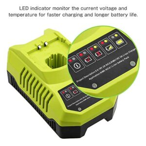 P117 Dual Charger Replacement for Ryobi 18V Battery Charger 12V 14.4V 18V Li-ion & Ni-cad Ni-Mh Battery Charger for Plus Battery P100 P102 P103 P105 P107 P108