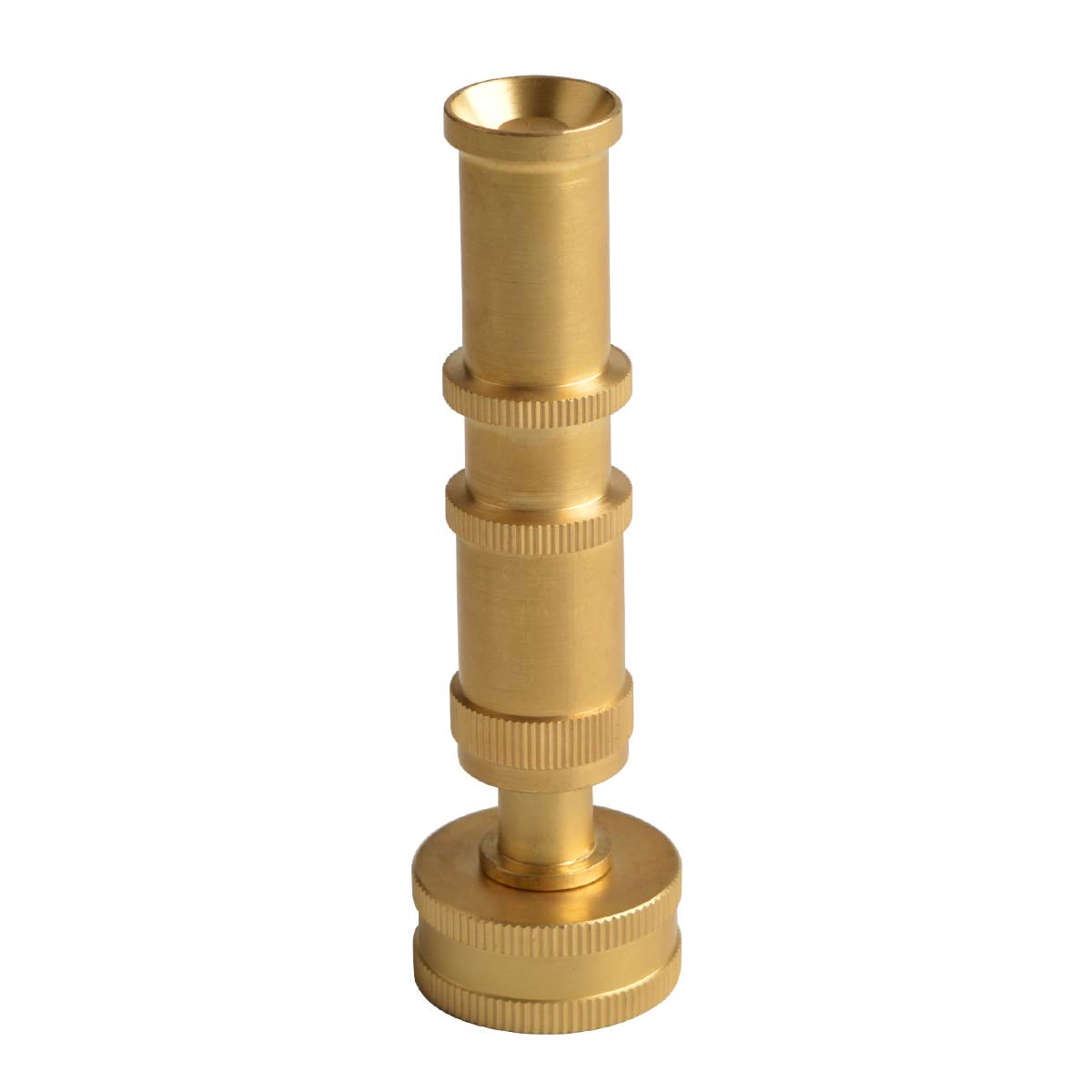 HYDRO MASTER Heavy Duty Brass Garden Hose Nozzle, Adjustable Twist Pressure Sprayer