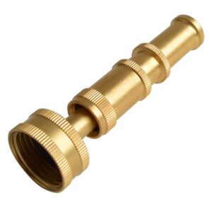 HYDRO MASTER Heavy Duty Brass Garden Hose Nozzle, Adjustable Twist Pressure Sprayer