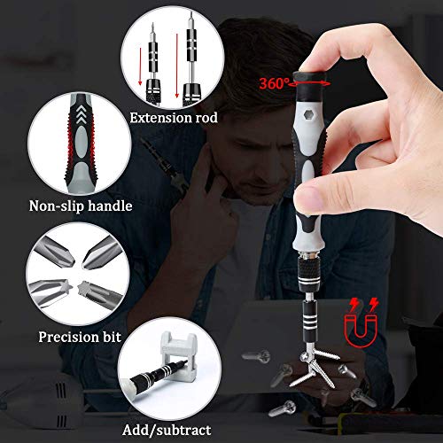 Precision Screwdriver Set, Lifegoo 122pcs Magnetic Repair Tool Kit for iPhone Series/Mac/iPad/Tablet/Laptop/Xbox Series/PS3/PS4/Nintendo Switch/Eyeglasses/Watch/Cellphone/PC/Camera/Electronic