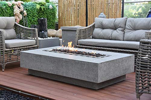 Fire Table Outdoor Fire Pit Hampton Fire Table with Elementi Brand-Natural Gas